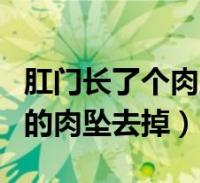 肛门长了个肉坠会不会自己消除(怎样让肛门的肉坠去掉)