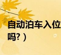 自动泊车入位的工作原理(自动泊车入位实用吗?