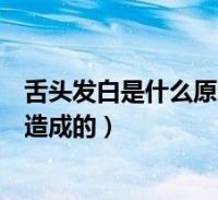 舌头发白是什么原因造成的怎么治疗(舌头发白是什么原因造成的)