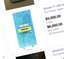 带有Fortnite的iPhone在eBay上以数千美元的价格出售