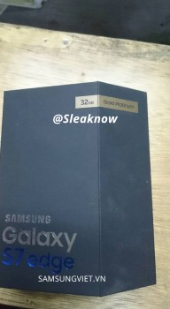 三星Galaxy S7边缘零售盒上写着大部分规格