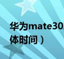 华为mate30发布会手环（mate30发布会具体时间）