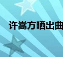 许嵩方晒出曲谱回应被抄袭 到底是啥情况