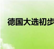 德国大选初步计票结果出炉 具体是啥情况