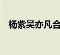 杨紫吴亦凡合作 什么电视剧什么时间播出