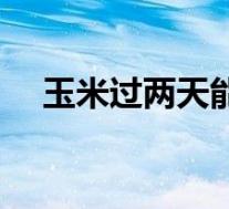 玉米过两天能吃吗(玉米隔天能不能吃)