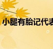 小腿有胎记代表什么(小腿有胎记代表什么)