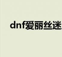 dnf爱丽丝迷之觉悟(dnf爱丽丝的觉悟)