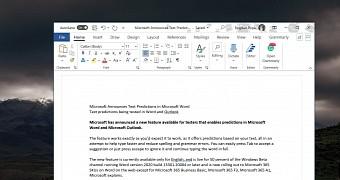 微软正在为 Mac 用户带来 Word 文本预测