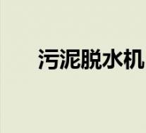 污泥脱水机(关于污泥脱水机的介绍)