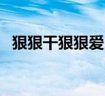 狠狠干狠狠爱(关于狠狠干狠狠爱的介绍)