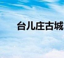台儿庄古城(关于台儿庄古城的介绍)