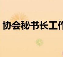 协会秘书长工作报告(协会秘书长工作职责)