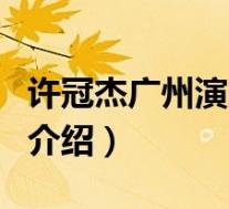 许冠杰广州演唱会(关于许冠杰广州演唱会的介绍)