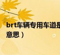 brt车辆专用车道是什么意思症状(brt车辆专用车道是什么意思)