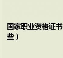 国家职业资格证书和职业技能证书(国家职业技能证书有哪些)