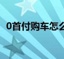 0首付购车怎么回事(0首付购车有哪些车)