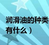 润滑油的种类都有什么名称(润滑油的种类都有什么)