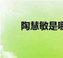 陶慧敏是哪里人(陶慧敏个人资料)