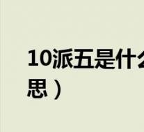 10派五是什么意思(股市中10派5是什么意思)