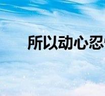 所以动心忍性的所以(所以动心忍性)