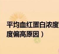 平均血红蛋白浓度偏高红细胞偏低(平均红细胞血红蛋白浓度偏高原因)