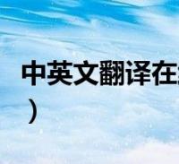 中英翻译的网站_中英翻译中英翻译器_