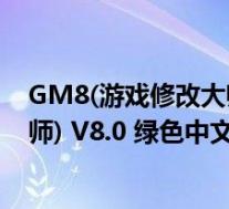 GM8(游戏修改大师) V8.0 绿色中文版(GM8(游戏修改大师) V8.0 绿色中文版功能简介)