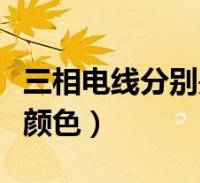 三相电线分别是什么线(三相电线分别是什么颜色)2023-01-02综合百科