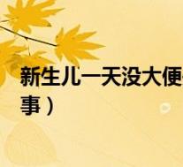新生儿一天没大便是怎么回事（新生儿一天没拉大便怎么回事）