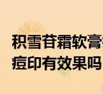 积雪苷霜软膏痘印效果如何（积雪苷霜软膏对痘印有效果吗）