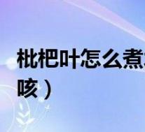 枇杷叶怎么煮水止咳化痰(枇杷叶怎么煮水止咳)