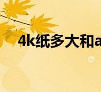 4k纸多大和a3纸不一样吗?(4K纸多大)