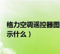 格力空调遥控器图标含义图解(三菱空调遥控器图标分别表示什么)