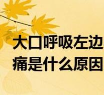 大口呼吸左边心脏位置有刺痛（呼吸时胸口刺痛是什么原因）