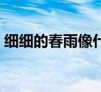 春雨密密麻麻像什么_密密的春雨像什么_密密春雨像什么