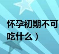 怀孕初期不可以吃什么食物(怀孕初期不可以吃什么)