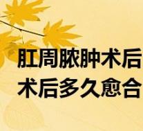 肛周脓肿术后多久愈合算假性愈合(肛周脓肿术后多久愈合)