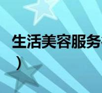 生活美容服务行业税负率(生活服务行业简介)