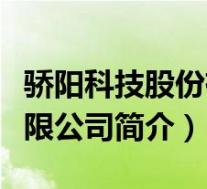 骄阳科技股份有限公司(广东骄阳智能科技有限公司简介)