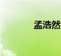 孟浩然简介(唐音宋韵简介)