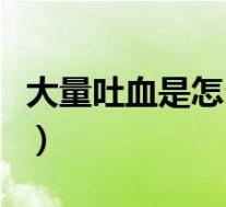 大量吐血是怎么回事啊（大量吐血是怎么回事）