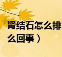 肾结石怎么排出来最快方法（肾上有结晶是怎么回事）