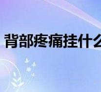 背部疼痛挂什么科最好（背部疼痛挂什么科）