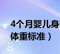 4个月婴儿身高体重标准表（4个月婴儿身高体重标准）