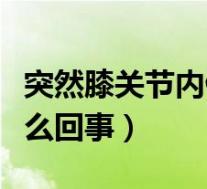 突然膝关节内侧疼怎么回事（膝关节内侧疼怎么回事）