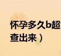 怀孕多久b超能查出来胎心（怀孕多久b超能查出来）