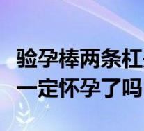 验孕棒两条杠是不是一定怀孕（验孕棒两条杠一定怀孕了吗）