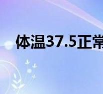 体温37.5正常吗 大人(体温37.5正常吗)