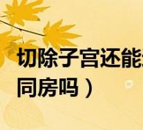 切除子宫还能过夫妻生活吗(切除子宫后还能同房吗)